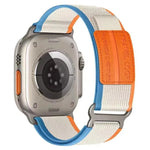 xDfind 雙節金屬扣環尼龍編織錶帶，適用於 Apple Watch 46mm / 49mm / 45mm / 44mm，適用於 Apple Watch 42mm / 41mm / 40mm / 38mm