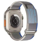 xDfind 雙節金屬扣環尼龍編織錶帶，適用於 Apple Watch 46mm / 49mm / 45mm / 44mm，適用於 Apple Watch 42mm / 41mm / 40mm / 38mm