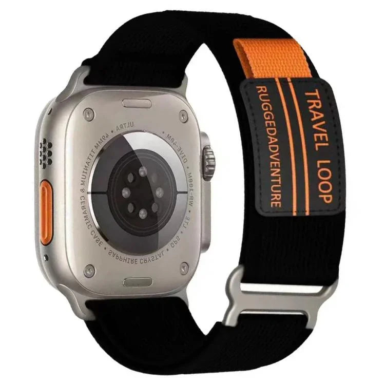 xDfind 雙節金屬扣環尼龍編織錶帶，適用於 Apple Watch 46mm / 49mm / 45mm / 44mm，適用於 Apple Watch 42mm / 41mm / 40mm / 38mm