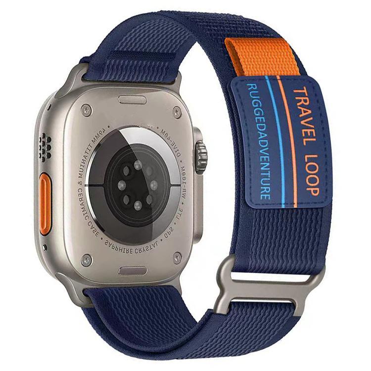 xDfind 雙節金屬扣環尼龍編織錶帶，適用於 Apple Watch 46mm / 49mm / 45mm / 44mm，適用於 Apple Watch 42mm / 41mm / 40mm / 38mm