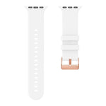 純色玫瑰金扣矽膠錶帶，適用於 Apple Watch 42mm / 41mm / 40mm / 38mm