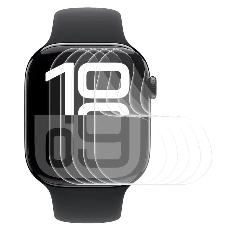 5片裝 xDfind 軟性水凝膜全覆蓋前置保護貼，適用於 Apple Watch 系列 6&SE&5&4 44mm，適用於 Apple Watch 系列 6&SE&5&4 40mm，適用於 Apple Watch 系列 11 / 10 46mm，適用於 Apple Watch Ultra 3 / 2 / 1 49mm，適用於 Apple Watch 系列 9 / 8 / 7 45mm