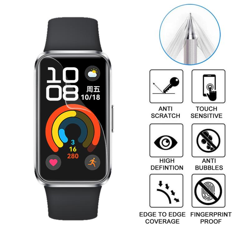5pcs xDfind Soft Hydrogel Film Full Cover Front Protector, For Huawei Band 10 NFC, For Huawei Band 10, For Huawei Watch Fit 3, For Huawei Band 9 NFC, For Huawei Band 9, For Huawei Band 8, For Huawei Band 8 NFC