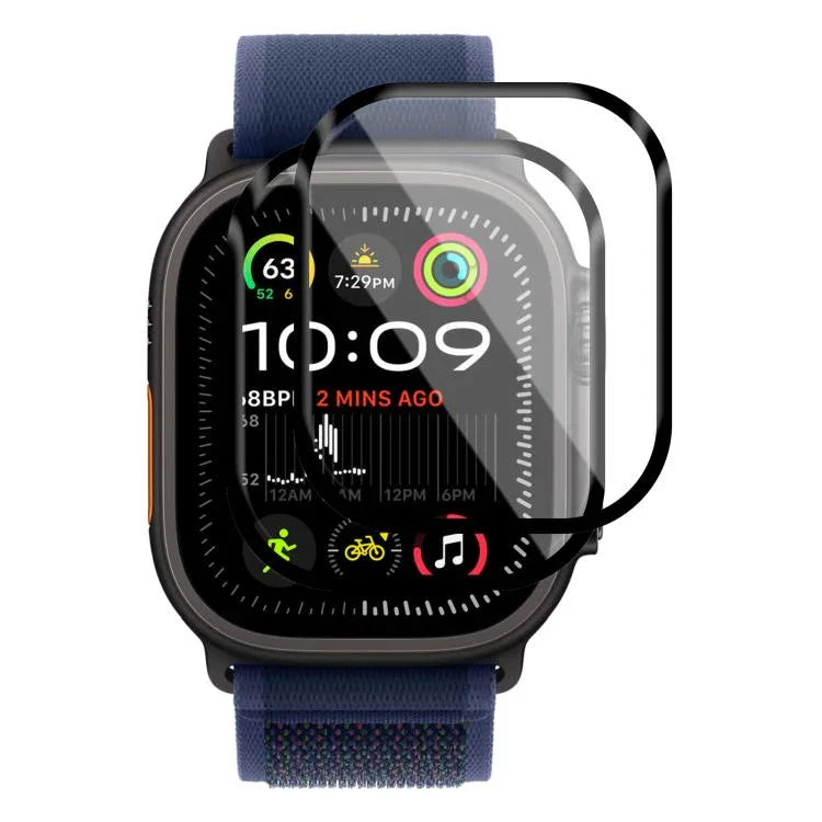 2片裝 xDfind 曲面 3D 複合材質軟膜螢幕保護貼，適用於 Apple Watch 系列 6&SE&5&4 44mm，適用於 Apple Watch 系列 6&SE&5&4 40mm，適用於 Apple Watch 系列 11 / 10 46mm，適用於 Apple Watch Ultra 3 / 2 / 1 49mm