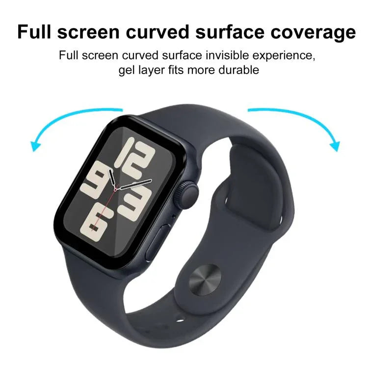 2片裝 xDfind 曲面 3D 複合材質軟膜螢幕保護貼，適用於 Apple Watch 系列 6&SE&5&4 44mm，適用於 Apple Watch 系列 6&SE&5&4 40mm，適用於 Apple Watch 系列 11 / 10 46mm，適用於 Apple Watch Ultra 3 / 2 / 1 49mm