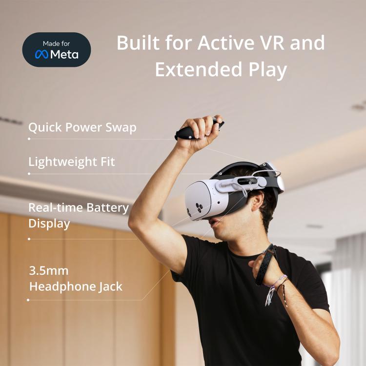 BOBOVR E3 Pro 適用於 Meta Quest 3S / 3 VR 頭帶，附 B100 電池，E3 Pro