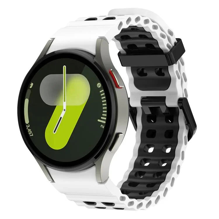 Ocean 雙排孔雙色矽膠錶帶，適用於 Samsung Galaxy Watch 7 40 / 44mm