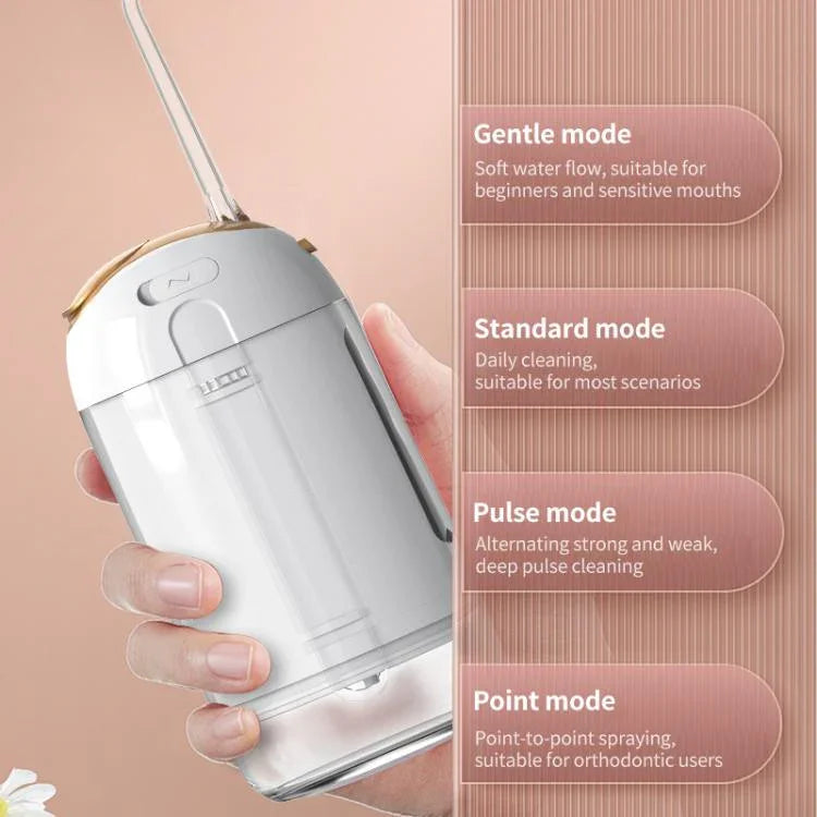 FY-B302 智能口腔牙齒沖洗器 便攜式可伸縮電動水牙線器，200ml 水箱，FY-B302