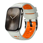 梯形雙色矽膠錶帶，適用於 Apple Watch 46mm / 49mm / 45mm / 44mm