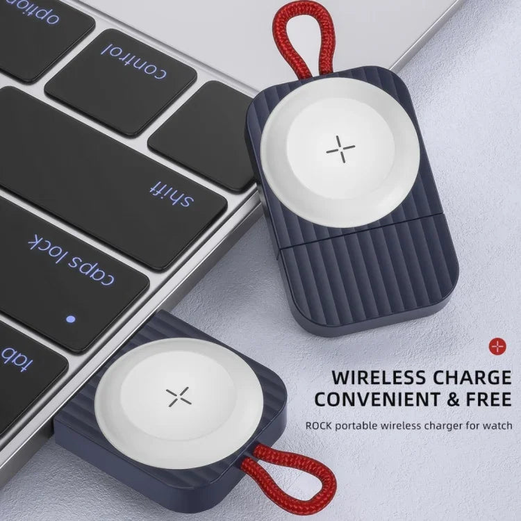 ROCK W26 便攜磁吸無線充電器，適用 Apple Watch Type-C 介面，W26 Type-C 介面