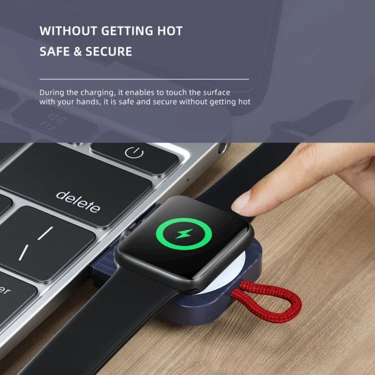 ROCK W26 便攜磁吸無線充電器，適用 Apple Watch Type-C 介面，W26 Type-C 介面