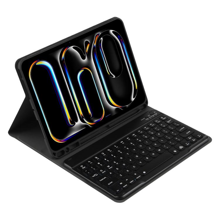 彩色背光藍牙鍵盤皮革平板保護套，適用於 iPad Air 11 2024 / Air 11 2025，適用於 iPad Air 5 / Air 4 10.9