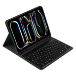 彩色背光藍牙鍵盤皮革平板保護套，適用於 iPad Air 11 2024 / Air 11 2025，適用於 iPad Air 5 / Air 4 10.9