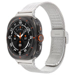 Integrated Buckle Embossed Milanese Metal Watch Band, For Samsung Galaxy Watch Ultra 47mm / Ultra 2025