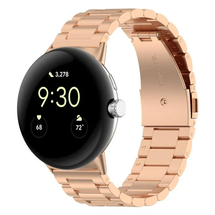 xDfind Three Beads Quick Release Metal Watch Band, For Google Pixel Watch 4 / 3 45mm, For Google Pixel Watch 4 / 3 / 2 / 1 41mm
