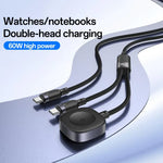 Yesido CA136C 60W USB-C / Type-C 轉 Type-C 及 iWatch 二合一充電線，CA136C