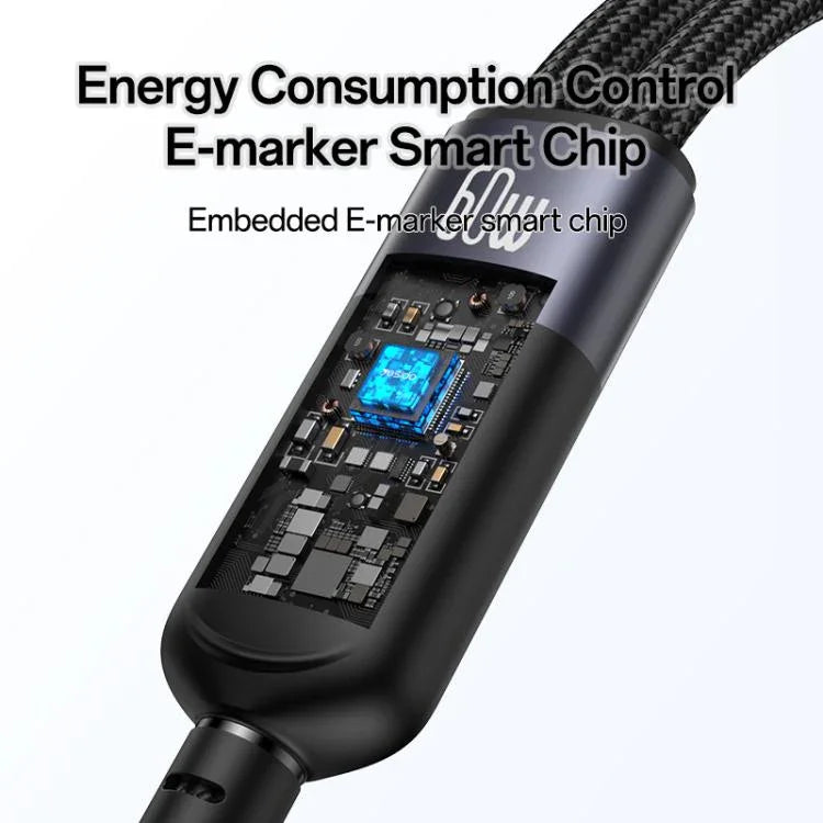Yesido CA136C 60W USB-C / Type-C 轉 Type-C 及 iWatch 二合一充電線，CA136C