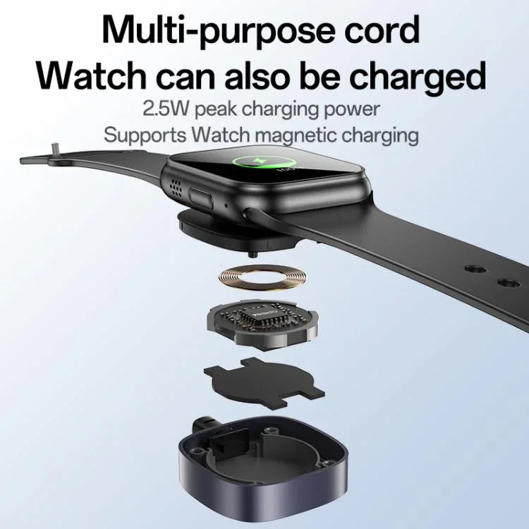 Yesido CA136C 60W USB-C / Type-C 轉 Type-C 及 iWatch 二合一充電線，CA136C