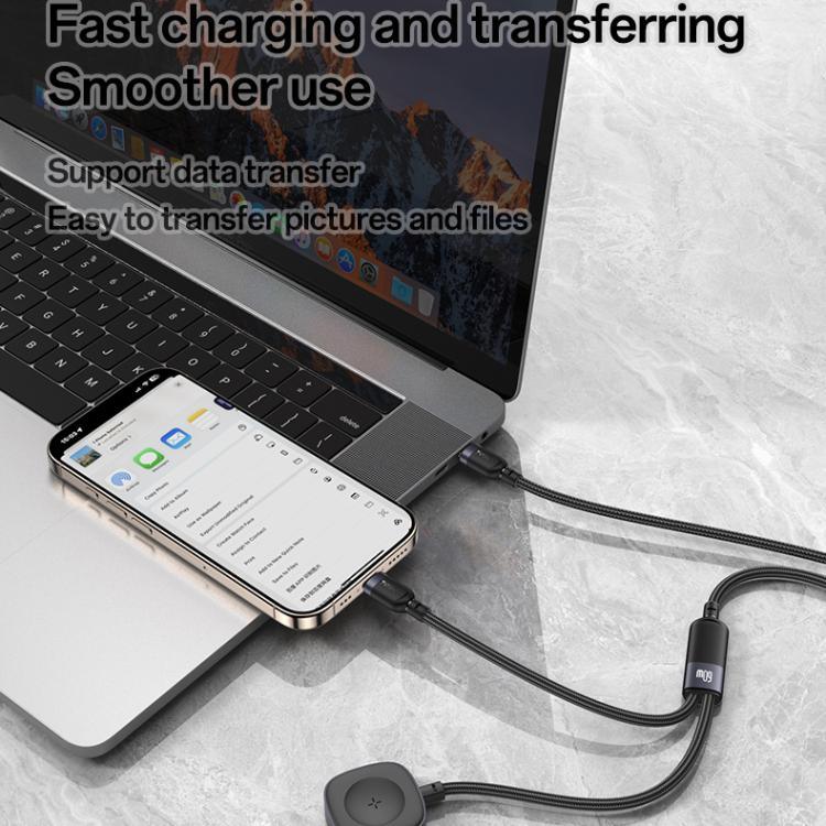 Yesido CA136C 60W USB-C / Type-C 轉 Type-C 及 iWatch 二合一充電線，CA136C