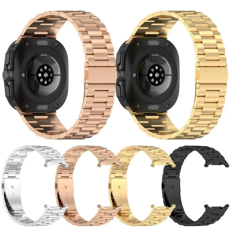 xDfind 三珠金屬錶帶，適用於 Samsung Galaxy Watch Ultra 47mm，適用於 Samsung Galaxy Watch 7 / FE / 6 / 5 / 4，適用於 Samsung Galaxy Fit3