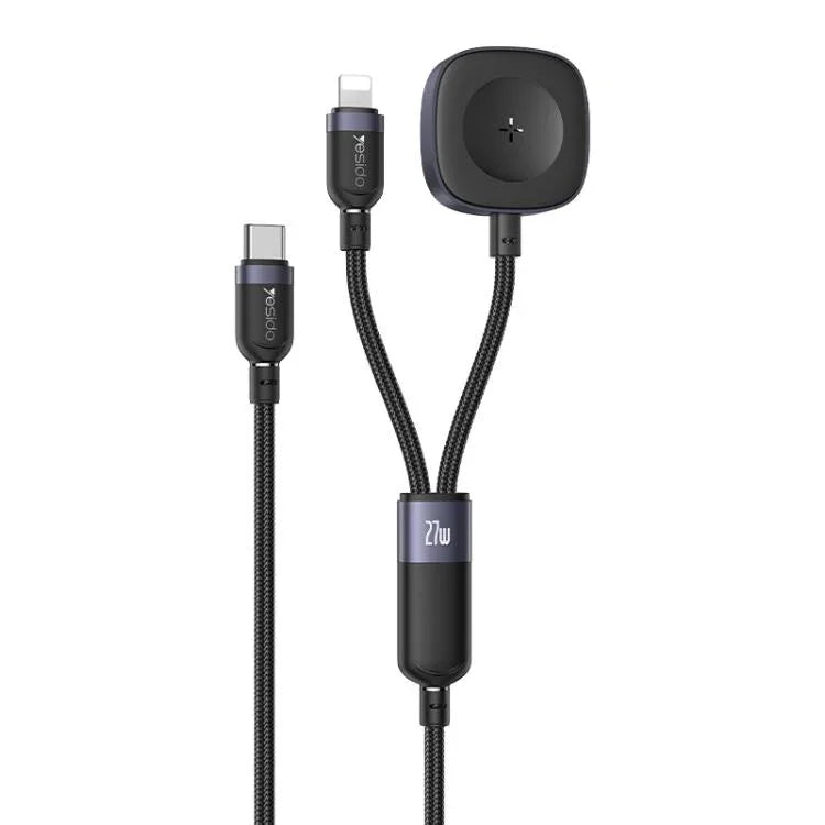 Yesido CA136L 27W USB-C / Type-C 轉 8 Pin 及 iWatch 二合一充電線，CA136L