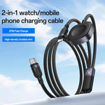 Yesido CA136L 27W USB-C / Type-C 轉 8 Pin 及 iWatch 二合一充電線，CA136L