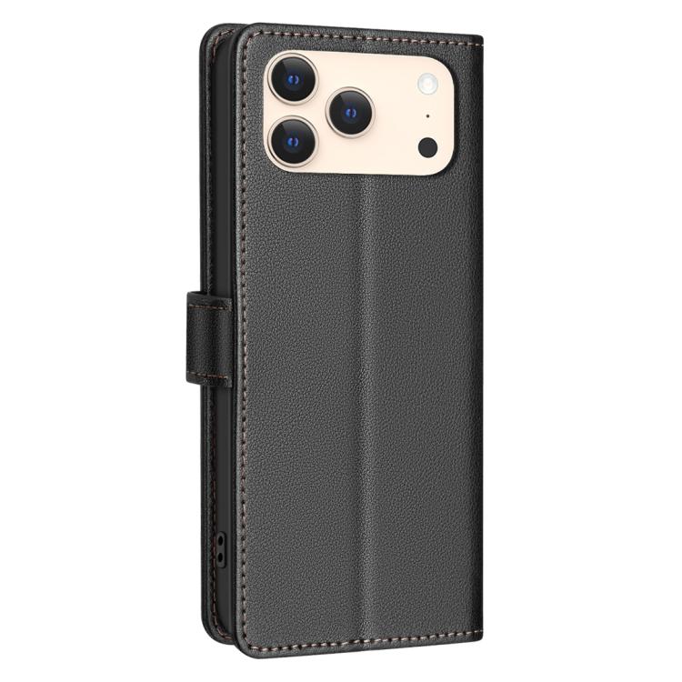 荔枝紋 RFID 防盜皮革手機殼，適用於 iPhone 17 Pro Max、iPhone 17 Pro、iPhone 17、iPhone Air