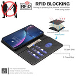 荔枝紋 RFID 防盜皮革手機殼，適用於 iPhone 17 Pro Max、iPhone 17 Pro、iPhone 17、iPhone Air