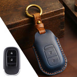 For Honda Odyssey 2024 Hallmo Crazy Horse Cowhide Car Key Protection Cover, For Honda Odyssey 2024 2-button, For Honda Odyssey 2024 5-button, For Honda Odyssey 2024 6-button