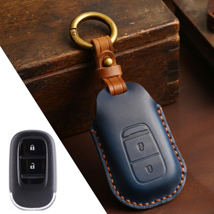 For Honda Odyssey 2024 Hallmo Crazy Horse Cowhide Car Key Protection Cover, For Honda Odyssey 2024 2-button, For Honda Odyssey 2024 5-button, For Honda Odyssey 2024 6-button