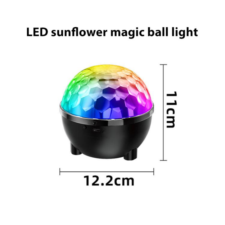 向日葵魔法球燈 LED RGB旋轉舞台燈，語音控制，遙控器控制