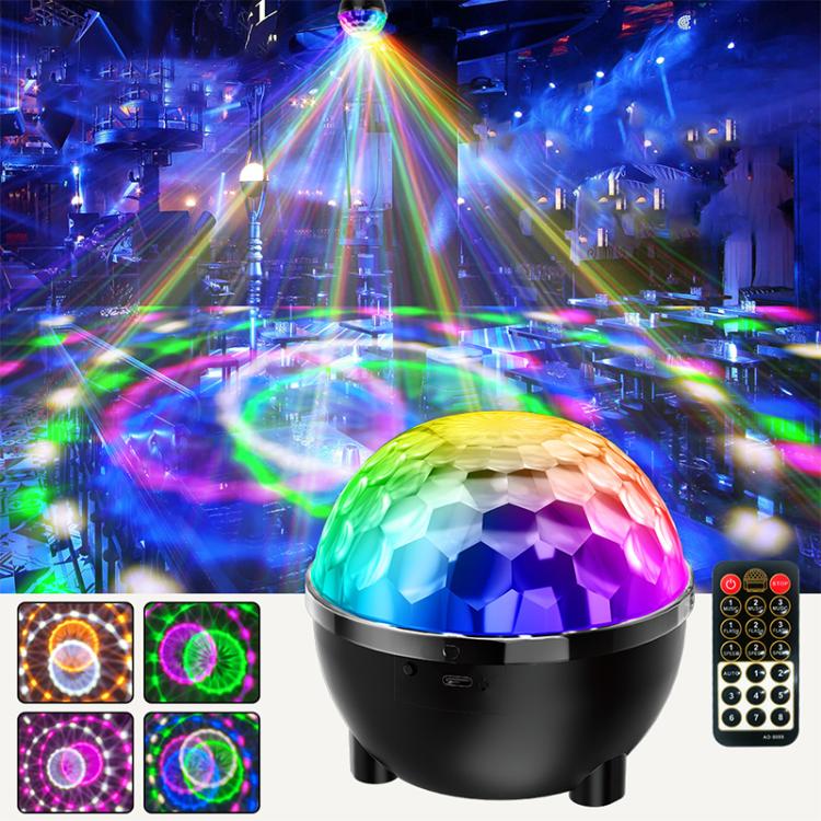 向日葵魔法球燈 LED RGB旋轉舞台燈，語音控制，遙控器控制