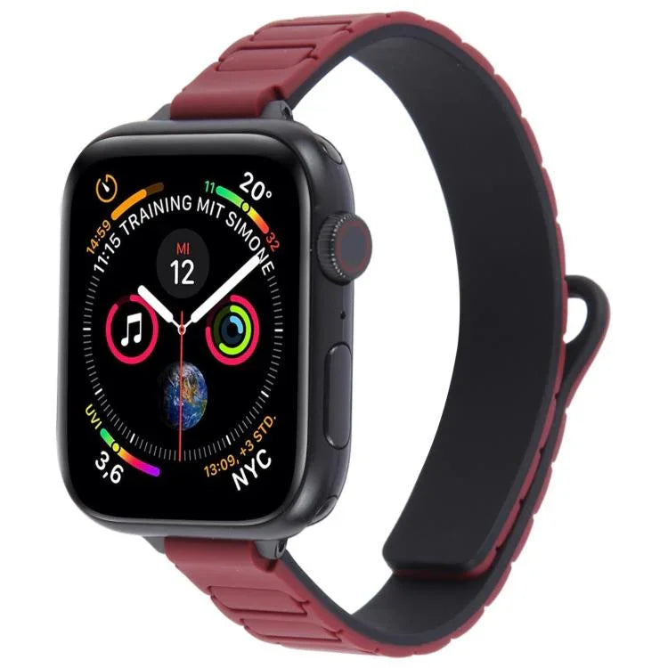 纖細 I 型磁吸矽膠錶帶，適用於 Apple Watch 46mm / 49mm / 45mm / 44mm，適用於 Apple Watch 42mm / 41mm / 40mm / 38mm