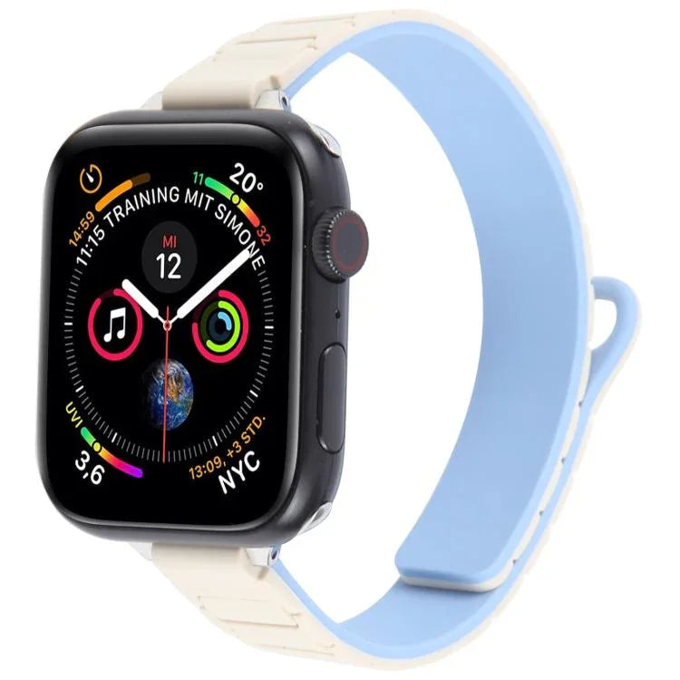 纖細 I 型磁吸矽膠錶帶，適用於 Apple Watch 46mm / 49mm / 45mm / 44mm，適用於 Apple Watch 42mm / 41mm / 40mm / 38mm