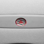 For Tesla Model 3 2023- Carbon Fiber Car Emergency Light Button with Label Decorative Sticker, Car Emergency Light Button, Car Emergency Light Button with Label