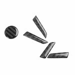 For Tesla Model 3 2023- 5pcs/Set Carbon Fiber Car Seat Adjustment Button Decorative Sticker, Car Seat Adjustment Button