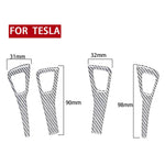 For Tesla Model 3 2017-2022 / Y 2020-2024 4pcs/Set Carbon Fiber Car Door Switch Panel Decorative Sticker, Car Door Switch Panel