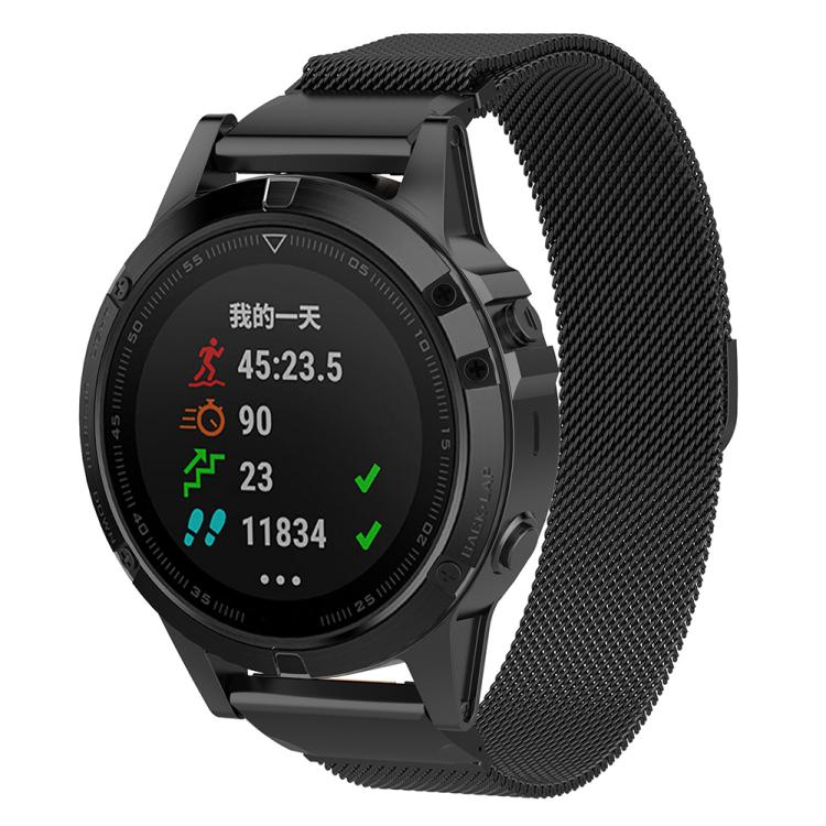 xDfind Milanese Quick Fit Metal Watch Band, For Garmin Fenix 8/7X/6X/5X 26mm, For Garmin Fenix 8/7/6/5 22mm, For Garmin Fenix 8/7S/6S/5S 20mm