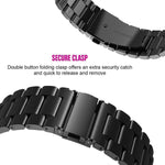 xDfind Three Beads Stainless Steel Watch Band, 14mm, 18mm, 20mm, 22mm