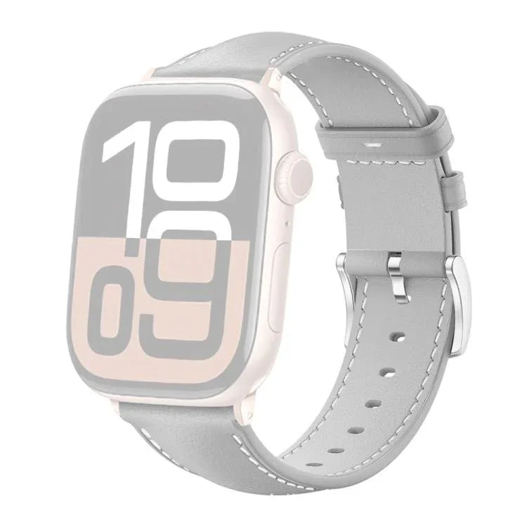 xDfind 黑鯊細紋皮革錶帶，適用於 Apple Watch 42 / 44 / 45 / 46 / 49mm，適用於 Apple Watch 38 / 40 / 41 / S10 42mm