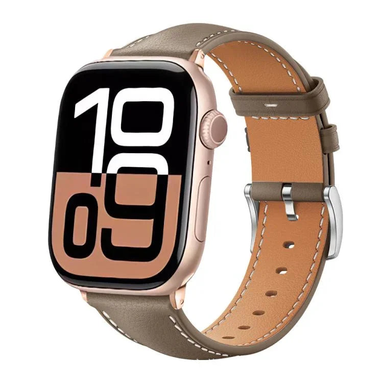 xDfind 黑鯊細紋皮革錶帶，適用於 Apple Watch 42 / 44 / 45 / 46 / 49mm，適用於 Apple Watch 38 / 40 / 41 / S10 42mm