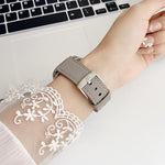 xDfind 黑鯊細紋皮革錶帶，適用於 Apple Watch 42 / 44 / 45 / 46 / 49mm，適用於 Apple Watch 38 / 40 / 41 / S10 42mm
