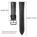 xDfind 黑鯊細紋皮革錶帶，適用於 Apple Watch 42 / 44 / 45 / 46 / 49mm，適用於 Apple Watch 38 / 40 / 41 / S10 42mm