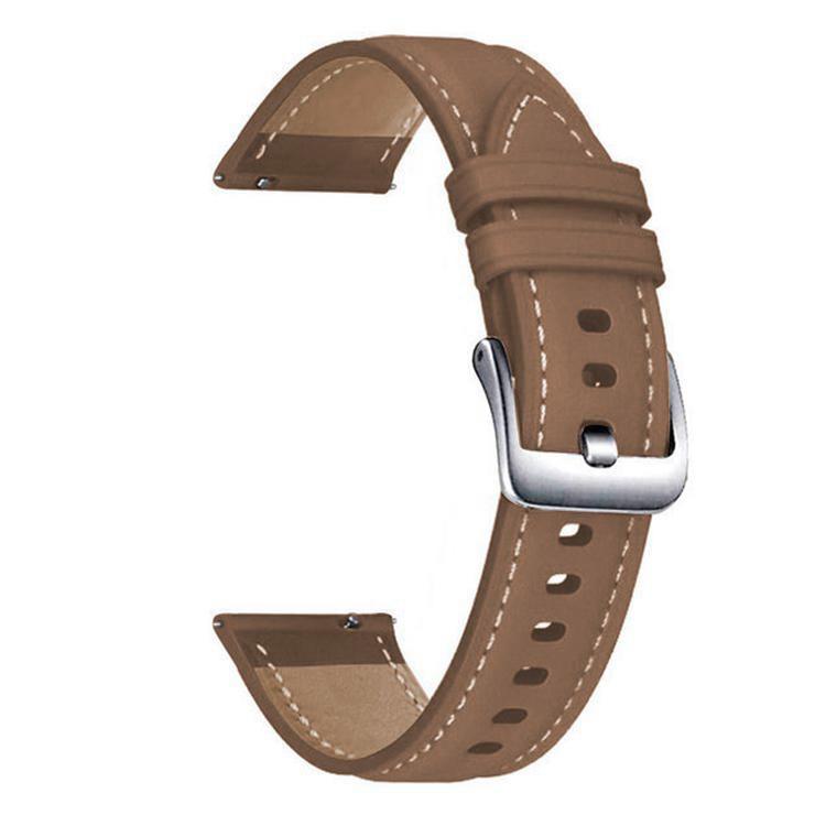 xDfind Flat Head Black Shark Fine Grain Leather Watch Band, 20mm, 22mm