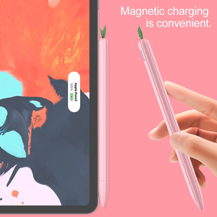 對比色薄荷葉矽膠防滑保護套，適用於 Apple Pencil 1，適用於 Apple Pencil 2