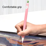 對比色薄荷葉矽膠防滑保護套，適用於 Apple Pencil 1，適用於 Apple Pencil 2