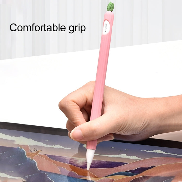 對比色薄荷葉矽膠防滑保護套，適用於 Apple Pencil 1，適用於 Apple Pencil 2