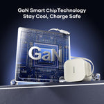 ROCK T90 PD35W Type-C 單埠 GaN 牆壁充電器，附 Type-C 可伸縮充電線，英規插頭，歐規插頭