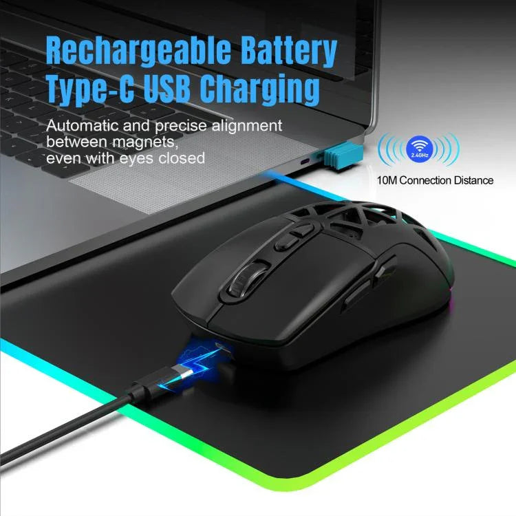 HXSJ T26 雙模 2.4G BT5.1 可充電無線滑鼠，T26