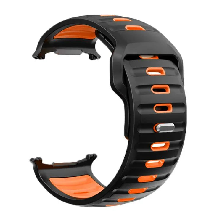 條紋雙色矽膠錶帶，適用於 Samsung Galaxy Watch Ultra 47mm / Ultra 2025